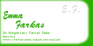 emma farkas business card